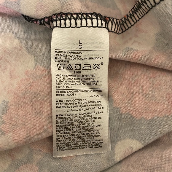 Old Navy Maternity Red Floral Cotton Bodycon Dress Large - Picture 8 of 9